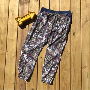 Satin Paisley Joggers